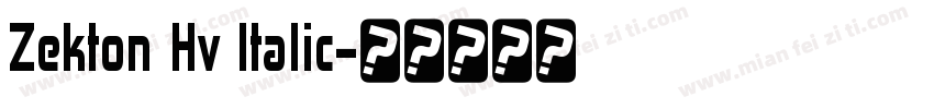 Zekton Hv Italic字体转换